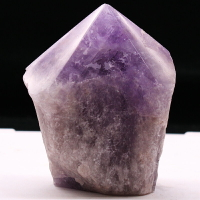 如鴻天然紫水晶原石擺件大塊料六棱柱狀礦石桌面石頭飾品消磁裝飾