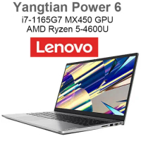 2021 Lenovo Laptop Power 6 With i7-1165G7 MX450 GPU AMD R5-4600U 7nm 16GB 512GB Metal Body 15.6 Inch FHD Matte Screen Keyboard