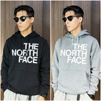 美國百分百【全新真品】The North Face 連帽上衣 刷毛 TNF 帽T 長袖 上衣 logo 黑色/灰色 CM62