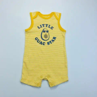 [3-24M] Romper đùi Carter's vàng kẻ Little Star