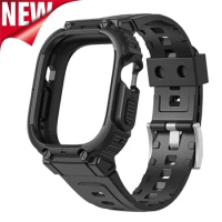 Case Band for Apple Watch 49mm 45mm 44mm 41mm 40mm Bracelet TPU for iWatch Ultra 7 8 6 5 4 Men Wristband Sport Strap Accessories