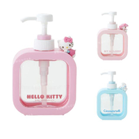 小禮堂 Sanrio 三麗鷗 造型按壓式空瓶 S 300ml (透明窗口款) Kiity 美樂蒂 大耳狗