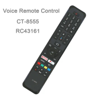 New Voice Remote Control For TOSHIBA Smart TV CT-8555 RC43161 For 58UA2B63DB, c For LT43VA6955 LT55XX