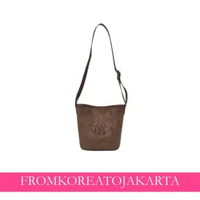 eM LB Monogram Suede Bucket Bag - NY Brown