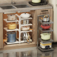 shelf placed on top of the kitchen cabinet, Retractable Kitchen Storage Rack - Pots/Spices/Dishes Or