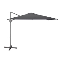 SEGLARÖ 懸掛式陽傘, 碳黑色/傾斜式, 330x240 公分