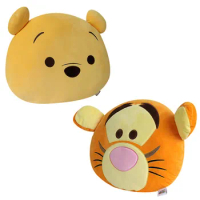 Disney Tsum Cartoon Winnie the Pooh Stuffed Plush Toys Winnie and Tiger Plush Dolls Kawaii Plush Waist Pillow Gifts Decoration