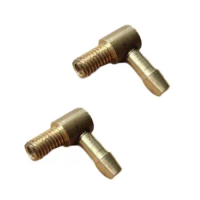 2pcs Fuel Nozzle 90 Degree Brass M5 Threaded Water Nipple L-Shaped for RC Gasoline/Brushless Jet Boat Cooling System
