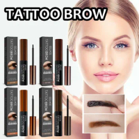 Black Brown Peel-off Eyebrow Gel Tint Makeup Waterproof Lasting Eye Brow Enhancers Liquid Gel Tear Wear Easy Natural Brow Tattoo