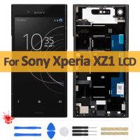 5.2" Original LCD For Sony Xperia XZ1 LCD Display Touch Screen Digitizer Assembly For Sony XZ1 G8341 G8342 LCD +Frame Back Cover