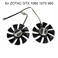 Computer Cooling Fan For ZOTAC GTX1060 6GB GTX 1070 GTX960 MiNi GTX 1060 3GB T129215SH 12V 85mm 4pin Graphics card cooler fans