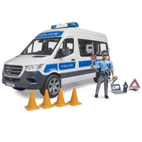 Bruder 2683 MB Sprinter Police Emergency Vehicle With Light & Sound - Mainan Miniatur Mobil Dinas Am