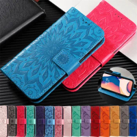Funda Honor X7A X8A X9A Case For Honor Magic5 4 50 Lite X40 X9 X6 70 Cover Wallet Sunflower Embossing Card Slot Leather Case