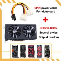 RX580 4G 8G Video Card with 6PIN/8PIN Power Cable Adapter 2 Years Warranty Computer Hardware DIY One-Stop Solution Service