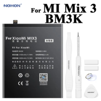 Nohon Battery For Xiaomi Mix 3 BM3K High Capacity 3100mAh-3200mAh Phone Li-polymer Bateria +Free Tools For Mi Mix 3 Mix3 Battery