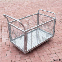 【附發票】工具車 工具箱 工具櫃 圍欄手推車車搬運車揀貨車帶護欄平板車推貨車拉貨擺攤小推車