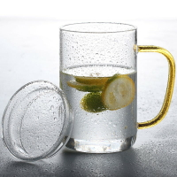 大容量耐高溫玻璃杯子用喝水玻璃水杯耐熱茶杯透明帶把手
