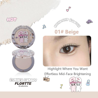 แป้งไฮไลท์เตอร์ FLORTTE Radiant Skin Goals Esther Bunny สีเดียวสำหรับแต่งหน้า - Swift Buy