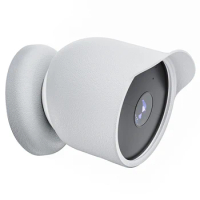Silicone Case Cover for Google Nest Cam Outdoor Or Indoor (Battery)(White)