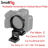 SmallRig Rotatable Horizontal to Vertical Mount Plate For FUJIFILM GFX Mount Nikon Z Canon EOS R Sony A1 A7 A9 FX-series Mount