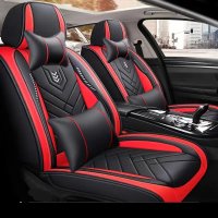 5-seater car seat cover PU Leather seat cover cushion car SUV car accessories car seat protector bla