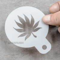 Stencil motif daun ukuran 8x8cm - seri AD1