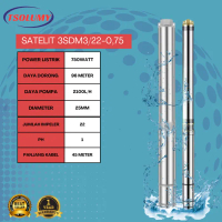 Pompa satelit 3 Inch1HP 750Watt kabel 45M pompa Stainless Steel Pompa Air Celup Sumur TSOLUMY