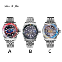 HAOSJIE Brand Luxury Fashion Diver's Watch Men's 30ATM Water Resistance Date Clock Business Watch Men's Mechanical Watch High-en