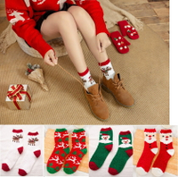 大賀屋 聖誕襪 珊瑚絨 地板襪 聖誕長襪 毛巾襪 聖誕禮物 交換禮物 保暖襪 男襪 女襪 聖誕節 C00010151