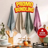 [Paket Hemat] Dekoruma DAMA Handuk Dapur 40x40 cm | Serbet Dapur | Kitchen Towel