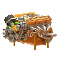 New Pre-sale CISON V8 Engine OHV 1/6 Metal Internal Combustion Engine Model V8 Gasoline Engine Toy Finished Product/KIT
