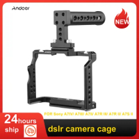 Andoer Sony dslr Camera Cage Top Handle Kit 1/4 Inch Threads Replacement for Sony A7IV/ A7III/ A7II/ A7R III/ A7R II/ A7S II