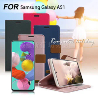 Xmart for 三星  Samsung Galaxy A51 度假浪漫風支架皮套