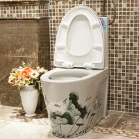 Artistic Ceramic Fashion Seat Toilet Colorful Water Closet Personalized Creative Seat Toilet