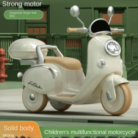 Children's electric tricycles with dual drive baby scooters, baby scooters, eight Ga sidewalks, two people can sit on adults