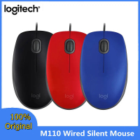 M110 Mouse เมาส์แบบมีสาย Silent USB 1000dpi สำหรับ Mac PC แล็ปท็อปโน้ตบุ๊คแท็บเล็ตพีซีแบบพกพา Office Gaming Mouse