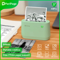 Original PeriPage A9 Pro BT Portable Thermal Pocket Printer 304dpi Grayscale Mode Mini Photo Printer Receipt Label Maker Sticker