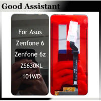 2019 Black 6.4 inch NEW For ASUS Zenfone 6 ZS630KL I01WD LCD Display Touch Screen Digitizer Assembly For Zenfone 6z