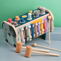 木質打地鼠兒童多功能玩具0-1嬰幼兒益智2-3-6歲寶寶早教敲打大號