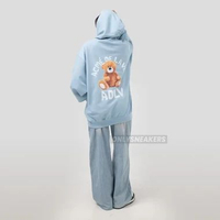 ADLV BEAR BROWN BLUE HOODIE 1