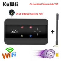 KuWFI Portable 4G Modem Router 3G/4G Wifi SIM Router Modem Pocket Wi-fi Mobile Hotspot Car Wi-fi Router With Sim Card Slot