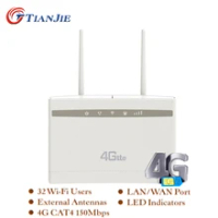 TIANJIE 4G LTE wifi router sim card wifi RJ45 PORT 300Mbps router WCDMA UMTS GSM LTE cellular home router with sim card slot