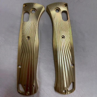 1 Pair Brass Grip Handle Scales for Benchmade Bugout 535 Knives DIY Making Accessories Parts