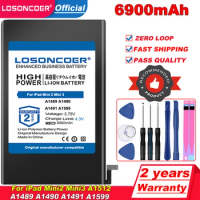 LOSONCOER 6900mAh Tablet Battery For iPad Mini 2 3 6471mAh Mini2 Mini3 A1512 A1489 A1490 A1491 A1599 Tablet Battery With Tools