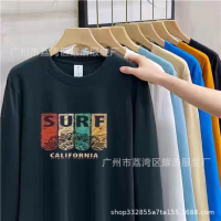 Baju Atasan Lengan Panjang Lelaki, Gaya Korea Baharu, Baju Asas, Bekalan Penjual Jalanan, Koleksi Mu