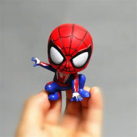 Disney 8cm Marvel Spiderman figure Doll Birthday Party Cake Decoration cartoon cute PVC Action Figure Toys for Children