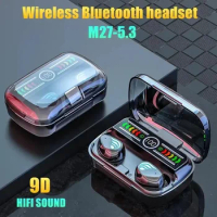 M27 TWS Bluetooth Headphones Wireless Earphones With Mic 9D Stereo Sports Waterproof Earbuds Low Latency Gaming Headsets PK M10