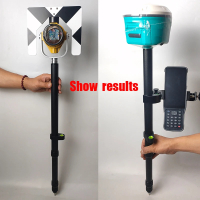 ไม้เทเลสโคปอลูมิเนียมปริซึม 1.5 เมตร และแท่ง GPS RTK GNSS