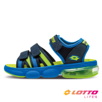 【LOTTO 義大利】童鞋 織帶氣墊涼鞋(藍-LT1AKS3206)