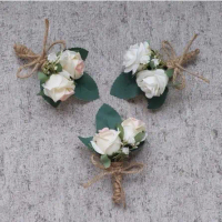 BUNGA JAS PENGANTIN PRIA CORSAGE BROS PENGANTIN PRIA MAWAR ARTIFICIAL